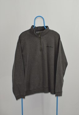 Vintage EDDIE BAUER 1/4 zip sweatshirt in grey x-large