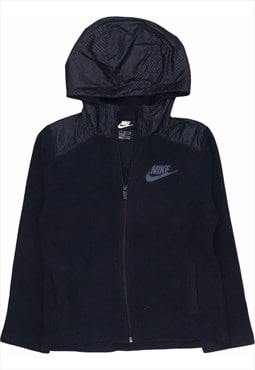 Nike 90's Spellout Zip Up Hoodie Medium Black