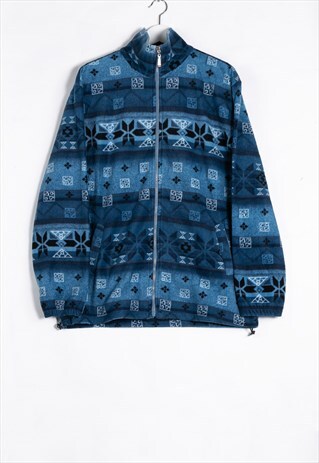 VINTAGE 80S FLEECE JACKET CRAZY PRINT AVELINAS / SP201651