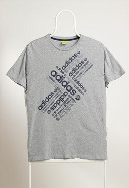 Vintage Adidas Crewneck Print T-shirt Grey