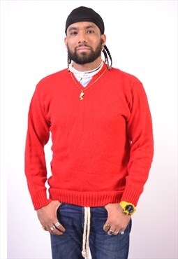 Vintage 90'S Asics Jumper Sweater Red