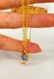 1980'S DELICATE GOLD OPAL NECKLACE