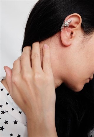 BUTTERFLY STERLING SILVER EAR CUFF