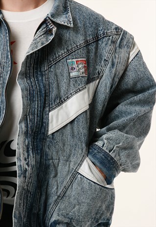 90S VINTAGE OLDSCHOOL AYDOGAN SPORTS WEAR DENIM JACKET 15841