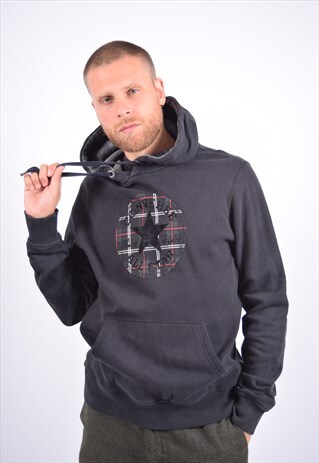 VINTAGE CONVERSE HOODIE JUMPER BLACK