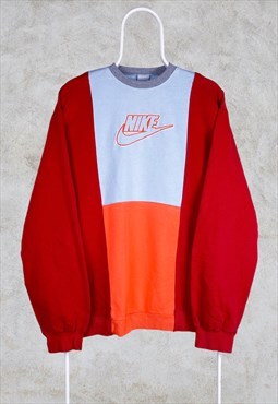 Vintage Reworked Nike Sweatshirt Spell Out Embroidered Large