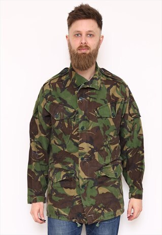VINTAGE BRITISH ARMY CAMO PRINT COMBAT JACKET