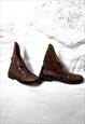 BROWN LEATHER BOHO MAN BOOTS UK8.5