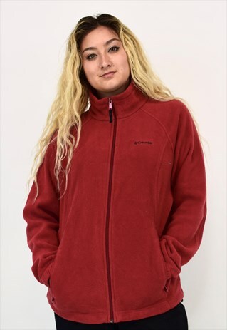 VINTAGE 90'S COLUMBIA RED ZIP UP FLEECE