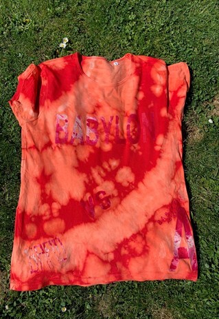 BAAD T-SHIRT RED BABYLON REWORKED TIE DYE