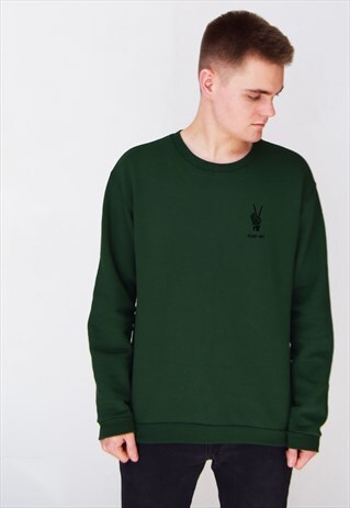 GREEN PEACE OUT SWEATSHIRT