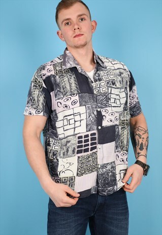 VINTAGE PATTERN SHIRT IN MULTI NS169