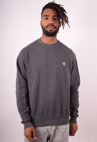 CHAMPION MENS VINTAGE SWEATSHIRT JUMPER MEDIUM GREY 90S