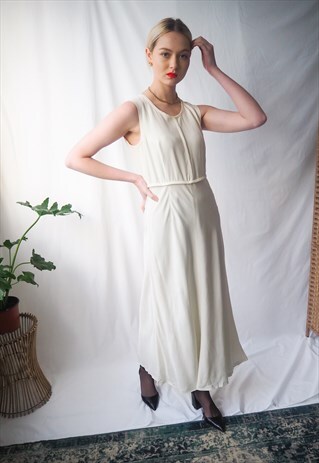 VINTAGE 90'S LONG WHITE DRESS