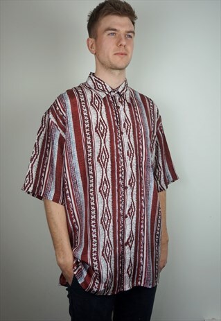 PURE SILK PATTERNED SHIRT
