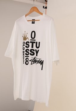 Deadstock 00s Stussy Old Crown Skool T-shirt 