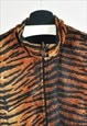 VINTAGE 00S LEOPARD FAUX FUR VEST