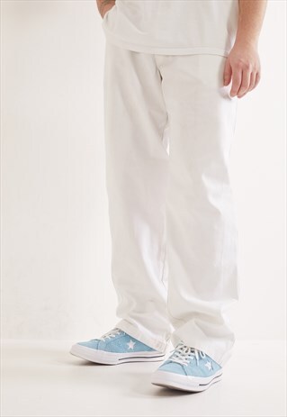 VINTAGE DICKIES STRIAGHT LEG TROUSERS WHITE