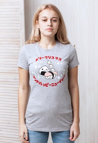 CHRISTMAS XMAS JAPANESE T SHIRT TOP KAWAII CUTE NEW YEAR