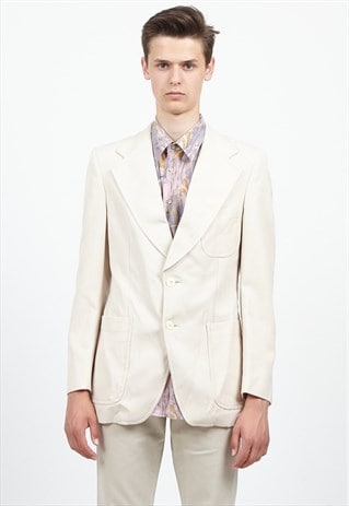 VINTAGE BEIGE BLAZER JACKET