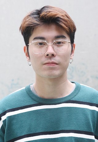 FLAT BROW SQUARE GLASSES - CLEAR