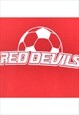 BEYOND RETRO VINTAGE ADIDAS RED DEVILS PRINTED T-SHIRT - XL