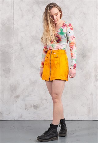 skirts 2000s asos marketplace skirt orange mini shorts