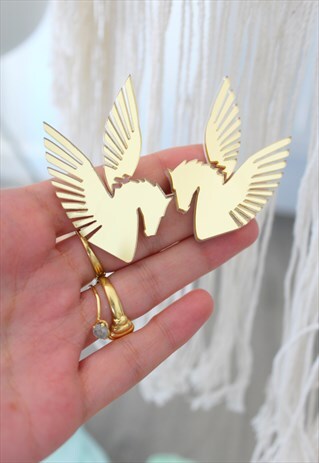 MIRROR GOLD EARRINGS