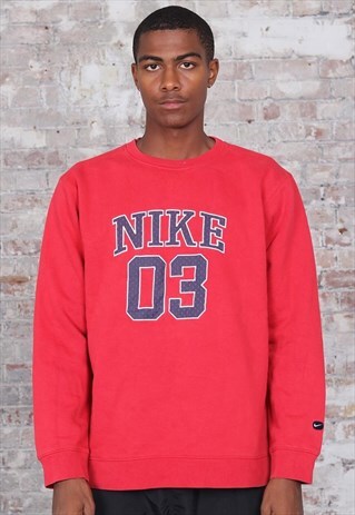 VINTAGE NIKE 03 BIG LOGO SWEATSHIRT RED