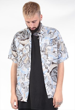 VINTAGE ABSTRACT PRINT 90S SHIRT