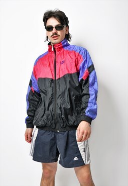 NIKE vintage jacket multi colour block  90s nylon rave