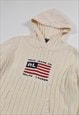 VINTAGE RALPH LAUREN POLO JEANS CO. KNIT HOODIE IN CREAM