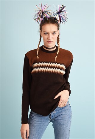 70'S RETRO ICELANDIC KNIT CHRISTMAS JUMPER