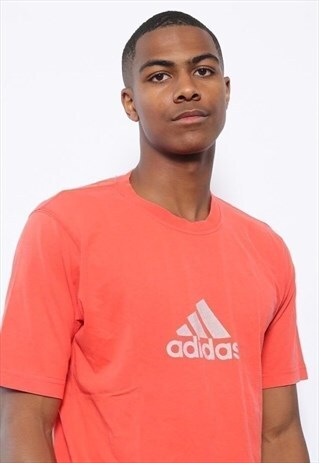 VINTAGE ADIDAS LOGO T-SHIRT RED