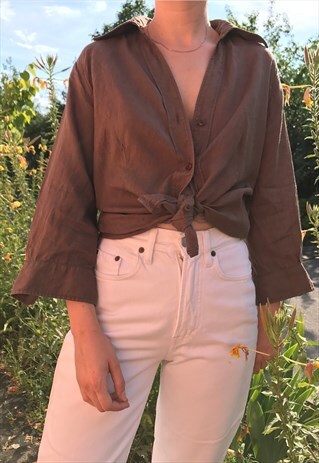 BROWN LINEN SHIRT