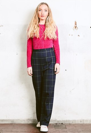 VINTAGE 90S PLAID TROUSERS