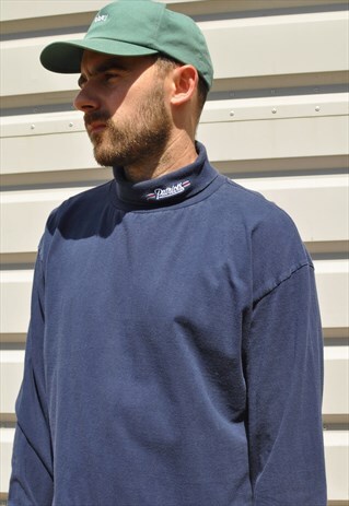 Vintage Y2K NFL Patriots logo roll neck long sleeve tshirt 