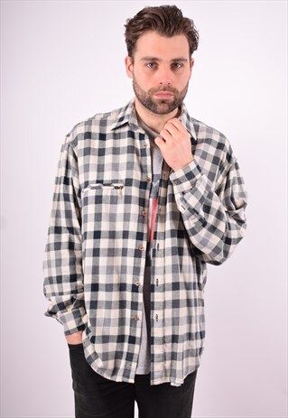 MENS VINTAGE FLANNEL SHIRT LARGE MULTI 90'S