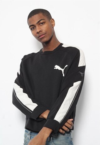 VINTAGE PUMA LOGO SWEATSHIRT BLACK