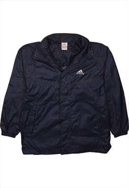 Vintage 90's Adidas Windbreaker Lightweight Full Zip Up Navy