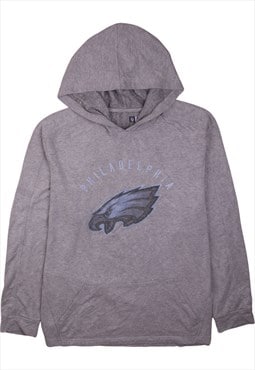 Vintage 90's NFL Hoodie Eagles Pullover Grey XXLarge (2XL)