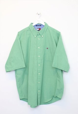 Vintage Tommy Hilfiger shirt in green. Best fits XXL
