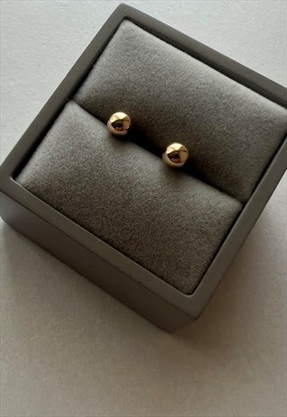 9ct yellow gold 5mm ball stud earrings