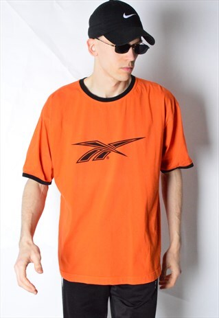 VINTAGE 90S ORANGE REEBOK T-SHIRT