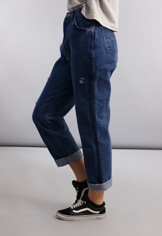 VINTAGE LEE DISTRESSED HIGH WAISTED JEANS Q48