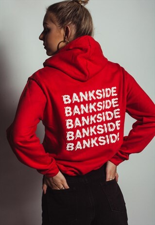 BANKSIDE GLASS GRAPHIC LOGO HOODIE RED
