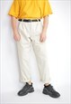 VINTAGE BEIGE CLASSIC 80'S COTTON TROUSERS 