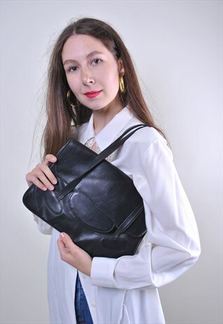 90S BLACK WOMAN SHOULDER BAG FOR WORK EVENING FORMAL SUIT