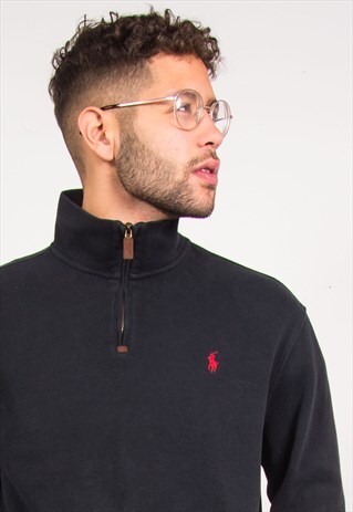 RALPH LAUREN 1/4 ZIP SWEATSHIRT SWEATER