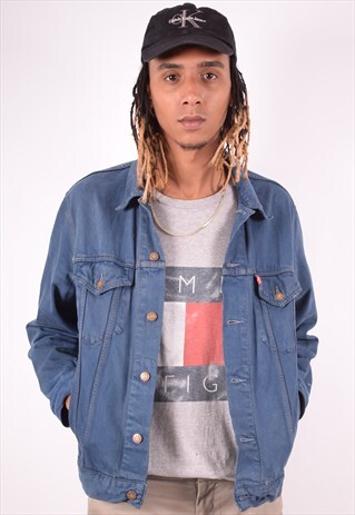 LEVI'S MENS VINTAGE DENIM JACKET LARGE BLUE 90S